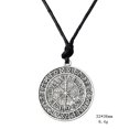 thumbnail image 4 of 2 Piezas Collar Colgante Redondo Diseño Inspirado por Viking Sunnimix Collar pendiente de encanto, 4 of 8