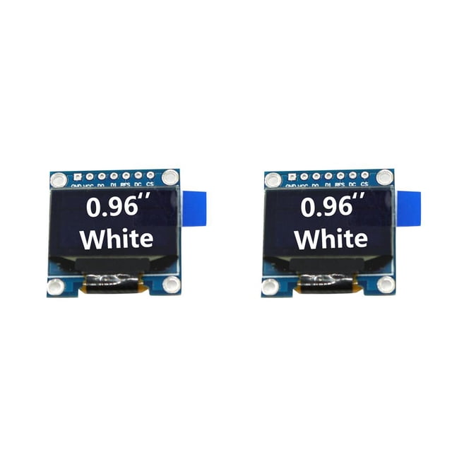 Seitruly Módulo OLED Tablero de pantallas de alta definición blanco / azul / amarillo de 0.96 pulgadas Equipo exhibido Mini pantallas LED blancas Blanco 2piezas