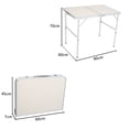 thumbnail image 5 of Hassch 3ft Aluminum Alloy Folding Table, Indoor & Outdoor Heavy Duty Portable Table with Handle for Picnic, Party, Camping, White, 5 of 10