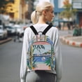 thumbnail image 7 of FORMRS Mini Backpack Purse for Women Travel Daypack Casual Shoulder Bag, Pink Seaside, 7 of 7