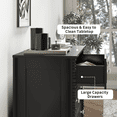 thumbnail image 2 of ZOSQUARE Dresser for Bedroom, 3 Drawer Dresser, Black 32 inch Wide Nightstand Modern Chest of Drawers with Turned Legs, dresser for Kids Adults, 2 of 6