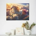 thumbnail image 6 of Logiee Rainbow Cloud White Horse Print Canvas Wall Art,Canvas Picture Prints with Frame, Wall Art Decorative,Canvas Decorative,Suitable for Living Room Bedroom Office Room 30x40, 6 of 6