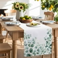thumbnail image 2 of Table Runner Green Eucalyptus Leaves Table Decoration for Kitchen Dinning Plant Table Decoration for Indoor Outdoor Party Wedding Decor 13x72inch, 2 of 7