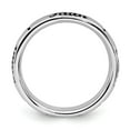 thumbnail image 2 of 925 Sterling Silver Stackable Expressions Black Enamel Faith Ring Size: 9; for Adults and Teens; for Women and Men, 2 of 5