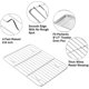 thumbnail image 5 of MODANU - Rejilla de enfriamiento de acero inoxidable (2 unidades), rejilla de metal para hornear, apta para horno hasta 575 °F, apta para lavavajillas y no se oxida | 9,7 x 7,3 x 0,6 pulgadas, 5 of 5
