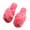Pink, variant on Women’s Cross Band Soft Plush Fluffy Furry Fleece House Indoor or Outdoor Ladies’ Slide Slippers, Pink, 11-12