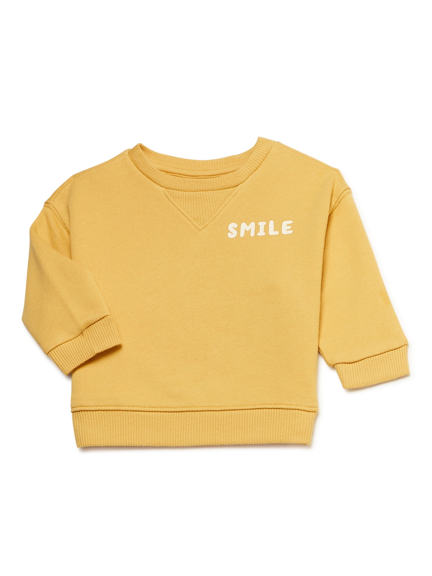 easy-peasy Baby Solid French Terry Crew Sweatshirt, Sizes 0/3-24 Months