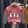 thumbnail image 2 of Xyant Toddler Baby Boy Embroidered Graphic Long Sleeve T-Shirt Animals Print Tops Little Kid Striped Tees (Wine,6-12 Months), 2 of 4