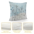 thumbnail image 4 of Shiartex  Winter Throw Pillow Cushion Cover, Vector Snow Landscape with Blooming Flowers Dotted Background, Decorative Square Pillow Case, Brown Blue, 4 of 5