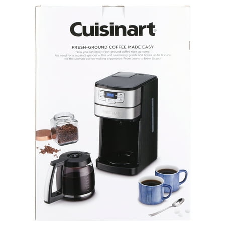 Cuisinart - Automatic Grind and Brew 12 Cup Coffeemaker - Black/Stainless Steel