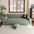 thumbnail image 4 of suxuMhao Solid Color Jacquard Sofa Cover Gray Green Washable Stretch Slipcover Oversized 120-141 Inches 5 Seater Couch Cover Protector Para Sofa All Season Universal Furniture Protector 1 Piece, 4 of 5