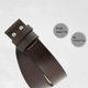 thumbnail image 4 of Leather Belt Snap Belt Strap 1.5`` (38 Mm) Wide Belt Without Buckle Coffee, 4 of 5