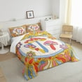 thumbnail image 5 of Erosebridal Hippie Mushroom Comforter Set Queen Groovy Flower Bedding Set , Natural Wild Fungus Bedding Comforter Sets Chic Floral Duvet, Geometric Abstract Art Quilted Comforter 3pcs Soft, 5 of 5