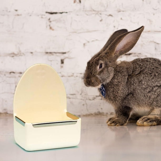 Comedero para conejos para jaula, comedero colgante para conejos, cuenco de agua antivuelco, para pájaros, hámsters, chinchillas y hurones. beige