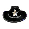thumbnail image 1 of Bride Cowboy Hats Light up Panama Hat for Disco House Cocktail Parties Vacation Sparkly Light up for Comedian rose red, 1 of 5