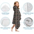 thumbnail image 7 of Colorful Skull Pattern Hooded Bath Towel，60"x35" for Ages 3 To 12 Kids, Quick Dry Lightweight Soft Microfiber Hood Beach Towel Cover Up for Kids, 7 of 7