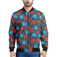 thumbnail image 4 of Chaqueta con estampado de boxeo para hombre, guantes, abrigo con estampado 3D, moda informal, Harajuku, chaquetas de gran tamaño con cremallera, camisetas de calle, mangas largas, 4 of 4