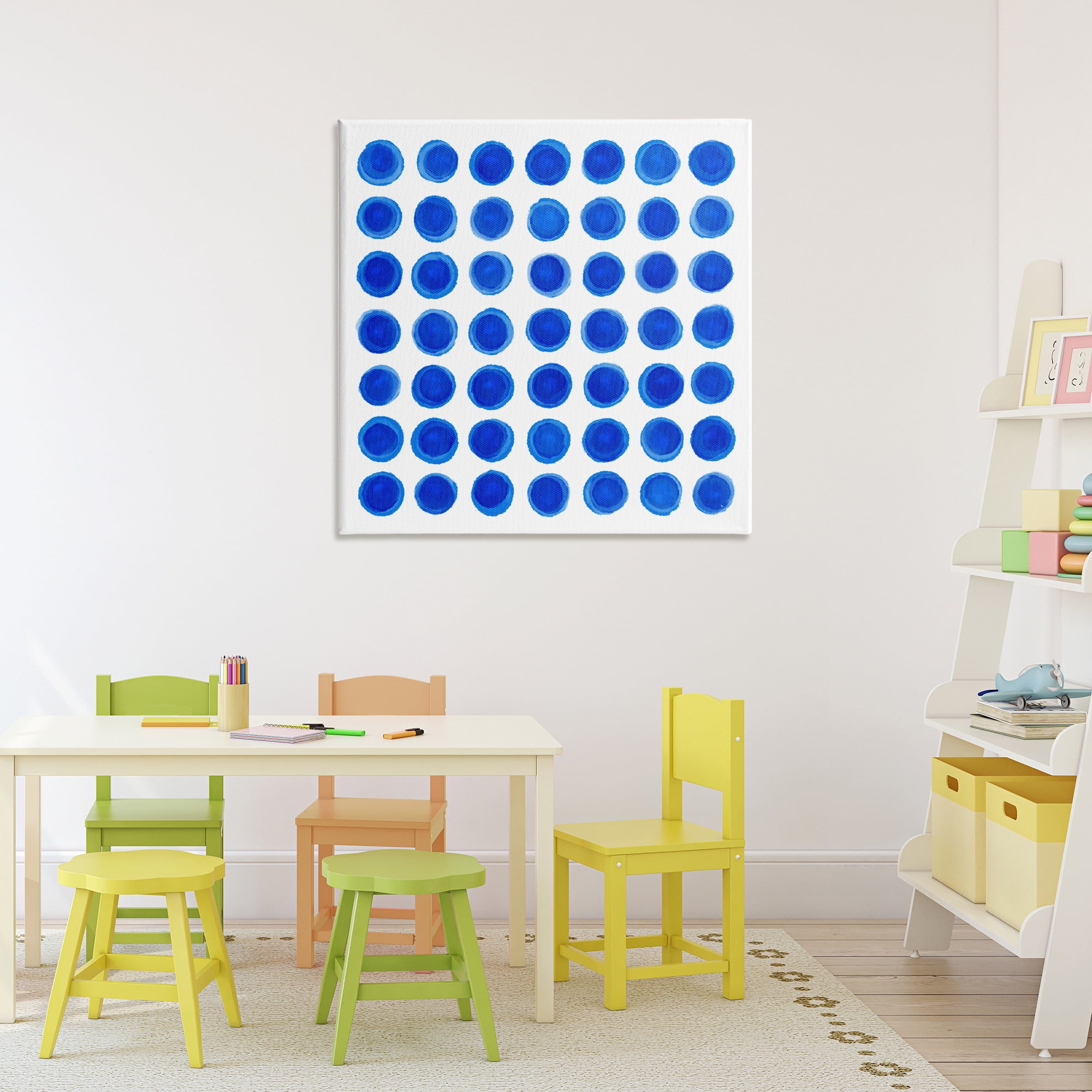 Stupell Industries Blue Dots Uniform Pattern Canvas Wall Art, design by Martina Pavlova