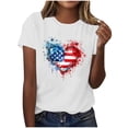 thumbnail image 2 of Womens American Flag Shirt 4th of July Shirts USA Patriotic Tee Tops, 2 of 6