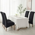 thumbnail image 3 of Large Dining Chair Slipcover,XL Stretch Chair Covers Universal Removable Washable Anti-Dust Spandex Jacquard Chair Protector for Kitchen Banquet Hotel Decoration-8-J, 3 of 8
