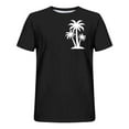 thumbnail image 3 of Miqool Men's Short Sleeve Oversized T-Shirts Summer Casual Crew Neck Palm Tree Print Hawaiian Shirts Holiday Beach Graphic Tees (Regular or Big & Tall), 3 of 5