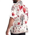 thumbnail image 3 of Valentine's Day Love Men's Button Down Hawaiian Poplin Shirt Summer Beach Printed Casual Short Sleeve Unisex Shirts, 3 of 6