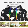thumbnail image 4 of Kdxio Fashionable Goose Print Womens Oversized Hoodies Sweatshirts Hooded Pullover Tops Sweaters Casual-Small, 4 of 7