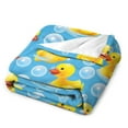 thumbnail image 3 of Rubber Ducks Bubbles Blue-1 Throw Blanket for Women, Men & Kids - Super Soft Plush Blanket Throw Fleece Blanket Animal Blanket, 3 of 7