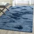 thumbnail image 1 of SAFAVIEH Retro Collection RET2891 Modern Abstract Non-Shedding Living Room Bedroom Dining Home Office Area Rug, 8' x 8' Square, Light Blue / Blue, 1 of 4