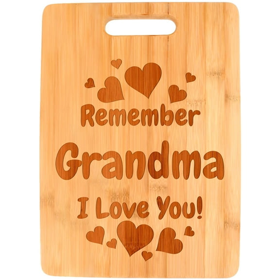 ThisWear Gifts for Grandma Remember Grandma I Love You Big Rectangle Bamboo Cutting Board