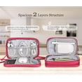 thumbnail image 3 of Electronic Organizer Travel Cable Accessories Bag, Electronic Organizer Case, Waterproof Electronic Accessories Organizer Bag for Power Bank, Charging Cords, USB Cable (Rose Red), 3 of 7