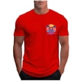 thumbnail image 2 of SOOMLON T Shirts for Men Hawaii Casual Crewneck Cotton T Shirts Funny Print Short Sleeve Summer Shirts 2025 Fashion Red Big and Tall Vacation Tees Classic Soft Athletic Tops Blouses Value XL, 2 of 5