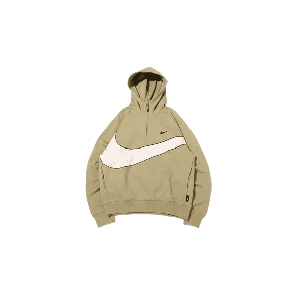 NIKE MENS Swoosh 1/2-zip Fleece Hoodie Mens Style "Green/Black" DX0566 276 DX0566 276 from Stadium Goods