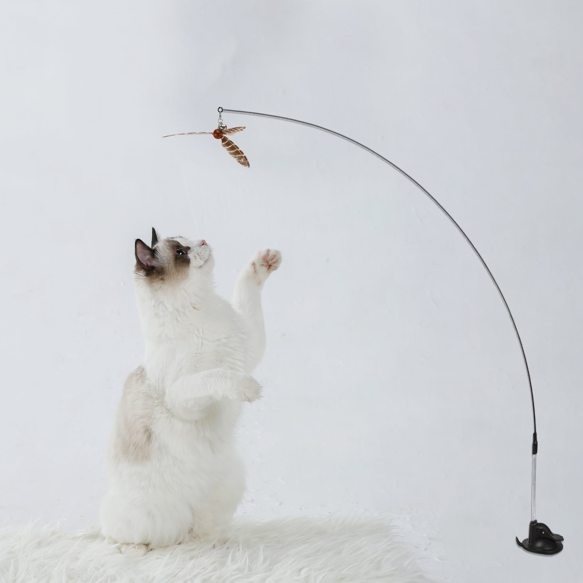 Unique Bargains 5Pcs Cat Plaything Replacement Rod White