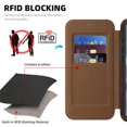 thumbnail image 3 of TECH CIRCLE For iPhone 16 Flip Wallet Phone Case 6.1" 2024 Release with 3 Card Slots, RFID Blocking, Compatible with MagSafe, Magnetic Closure, PU Leather Protective Lightweight Cover, Coffee, 3 of 8