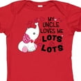 thumbnail image 4 of Inktastic My Uncle Loves Me Lots and Lots Cute Elephant Boys or Girls Baby Bodysuit, 4 of 5