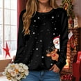 thumbnail image 4 of larppty Women's Christmas Sweatshirt Snowflake Graphic Xmas Ugly Shirts Crewneck Long Sleeve Fall Pullover 2025 (Black, XXL), 4 of 9