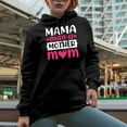 thumbnail image 2 of Mama, Mother, Mom, Mother's Birthday or Day, Black Hooded Sweatshirt or Hoodie, Small, 2 of 5