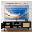thumbnail image 4 of Rattan TV Stand for 65 inch TV, Boho Entertainment Center, Modern Console, Black, 4 of 7