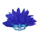 thumbnail image 2 of Máscara de plumas artificiales de media cara, accesorio de moda para fiesta de disfraces de cosplay Azul, 2 of 8