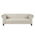thumbnail image 4 of RN Furnishings Chesterfield 89" Button Tufted Velvet Fabric Sofa-Beige, 4 of 5