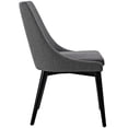 thumbnail image 3 of Modway Viscount 19" Solid Rubberwood and Fabric Dining Chair in Gray, 3 of 5