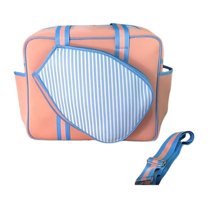 Luwecf Pickleball Bag Large Capacity Racket Bag Bag for Women Men Pink and Blue