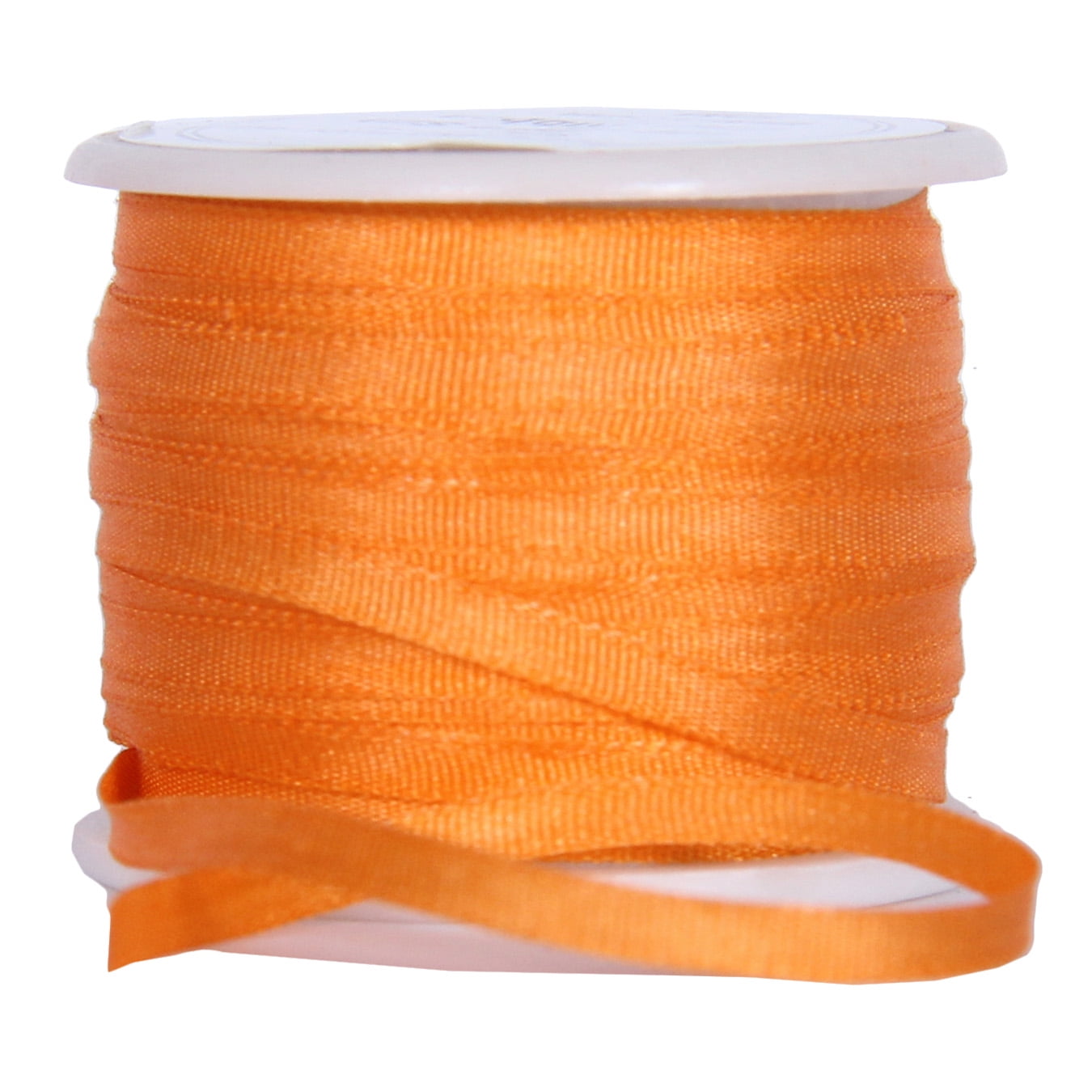 100% Pure Silk Ribbon by Threadart - 2mm Orange - No. 705 - 3 Sizes ...