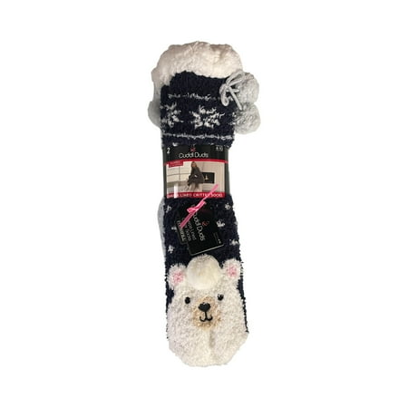 

Cuddl Duds Women s Sherpa Lined Lounge Slipper Socks Size 4-10 (Polar Bear)