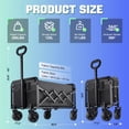 thumbnail image 2 of 280LBS Collapsible Wagon Cart with Wheels - Heavy Duty Folding Wagon Carts for Grocery, Lightweight Utility Wagon with All-Terrain Wheels &, 2 of 9