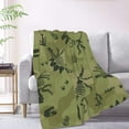 thumbnail image 2 of XMXT Flannel Warm Throw Blanket, Green Dinosaur Skeleton Bedroom Decor Blankets for Bed Couch Living Room, 50 x 70 inches, 2 of 9