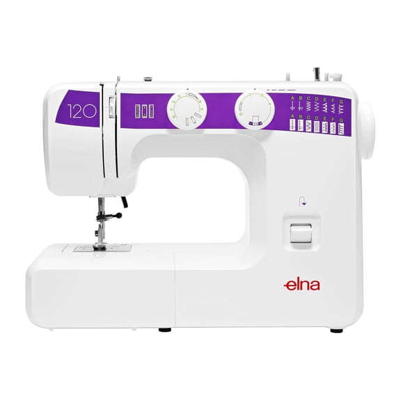 Elna eXplore 120 Mechanical Sewing Machine 22 Stitches Buttonhole Foot Control