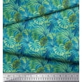 thumbnail image 3 of Soimoi Modal Satin Fabric Tropical Leaves Fabric Prints by Yard 42 Inch Wide, 3 of 5