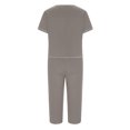 thumbnail image 4 of GERsome Pajamas for Women Short Sleeve Pj Sets Pullover Tops & Capri Pants 2 Piece Sleepwear Loungewear S-2XL (Gray,L), 4 of 5